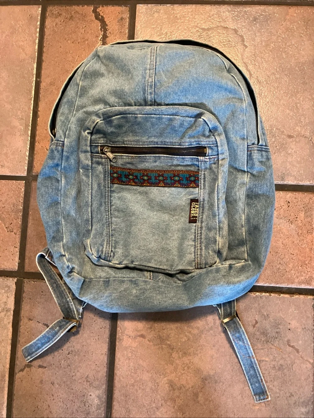 vintage faded glory backpack denim